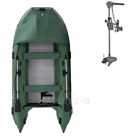 Člun GLADIATOR ACTIVE C370AL green - nafukovací člun s hliníkovou podlahou