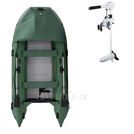 Člun GLADIATOR ACTIVE C370AL green - nafukovací člun s hliníkovou podlahou