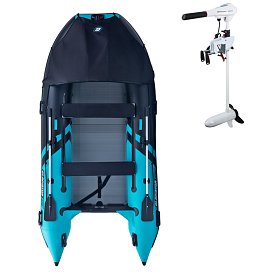 Člun GLADIATOR ACTIVE C370AL black turquise - nafukovací člun s hliníkovou podlahou