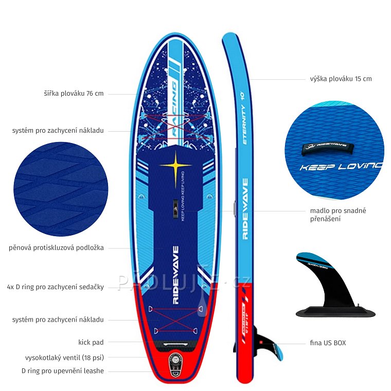 Paddleboard RIDEWAVE Eternity 10'0 - nafukovací