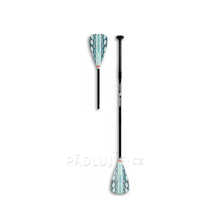 Pádlo RIDEWAVE PYBROCALES COMBO 4-dílné s laminátovýmm shaftem nastavitelné pro paddleboard i kajak