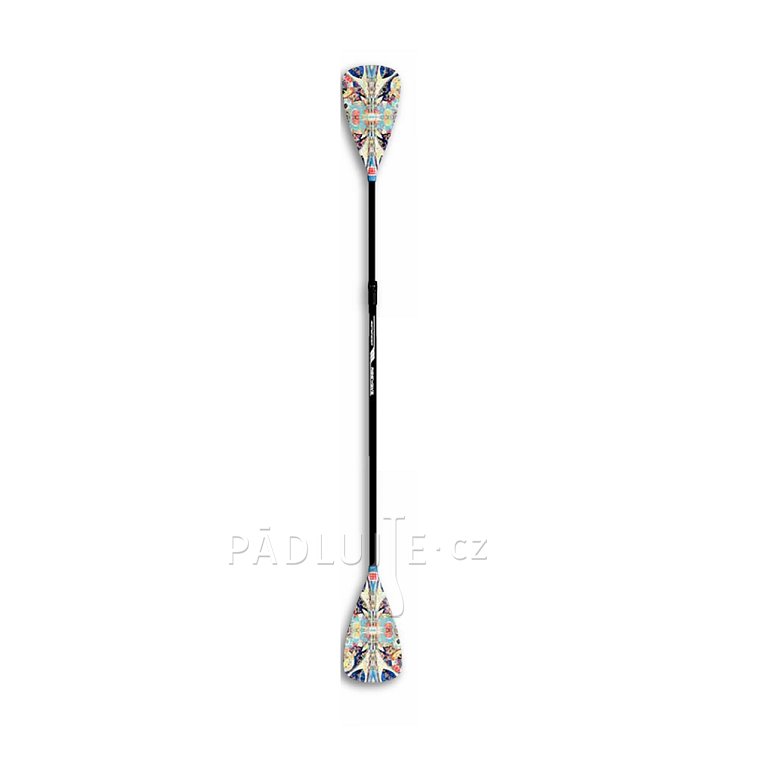 Pádlo RIDEWAVE CONQUERBRACE COMBO 4-dílné s karbonovým shaftem nastavitelné pro paddleboard i kajak