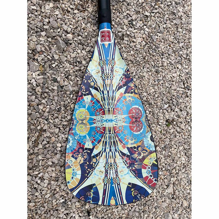 Pádlo RIDEWAVE Conquerbrace Combo 4-dílné s karbonovým shaftem nastavitelné pro paddleboard i kajak