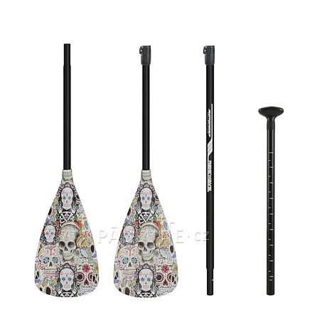 Pádlo RIDEWAVE Landslide Combo 4-dílné s karbonovým shaftem nastavitelné pro paddleboard i kajak