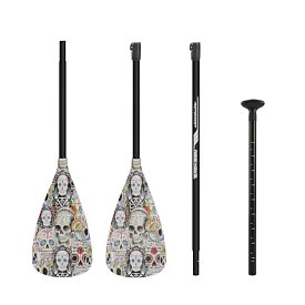 Pádlo RIDEWAVE Landslide Combo 4-dílné s karbonovým shaftem nastavitelné pro paddleboard i kajak