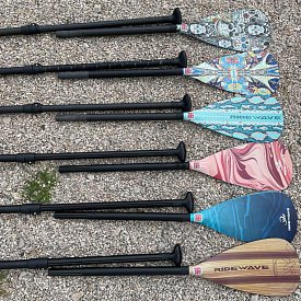 Pádlo RIDEWAVE Landslide Combo 4-dílné s karbonovým shaftem nastavitelné pro paddleboard i kajak