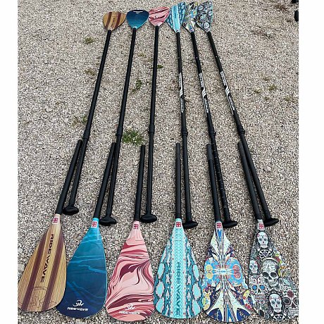 Pádlo RIDEWAVE Landslide Combo 4-dílné s karbonovým shaftem nastavitelné pro paddleboard i kajak