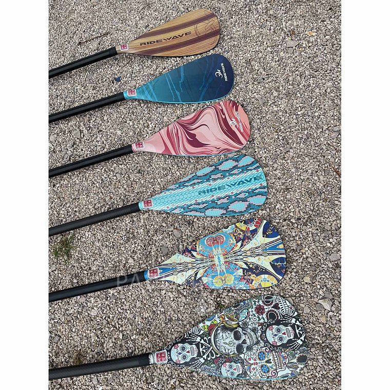 Pádlo RIDEWAVE Landslide Combo 4-dílné s karbonovým shaftem nastavitelné pro paddleboard i kajak