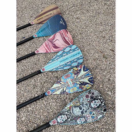 Pádlo RIDEWAVE Landslide Combo 4-dílné s karbonovým shaftem nastavitelné pro paddleboard i kajak