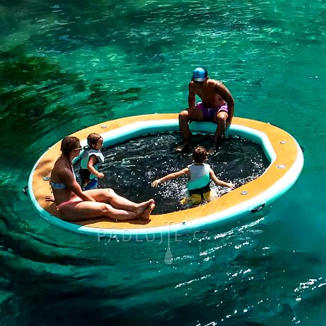 Nafukovací kruhový DOCK RIDEWAVE se síťovým středem průměr 200 cm