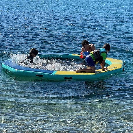 Nafukovací kruhový DOCK RIDEWAVE se síťovým středem průměr 200 cm