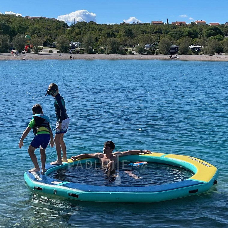 Nafukovací kruhový DOCK RIDEWAVE se síťovým středem průměr 198 cm