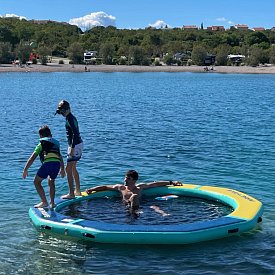 Nafukovací kruhový DOCK RIDEWAVE se síťovým středem průměr 200 cm