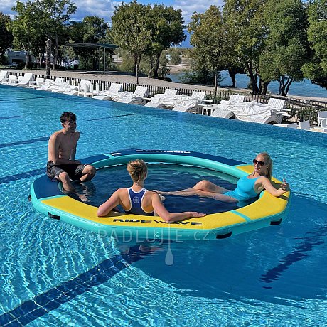 Nafukovací kruhový DOCK RIDEWAVE se síťovým středem průměr 200 cm
