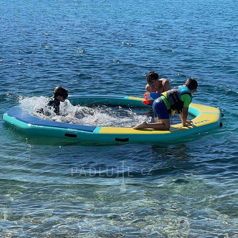 Nafukovací kruhový DOCK RIDEWAVE se síťovým středem průměr 245 cm