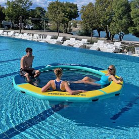 Nafukovací kruhový DOCK RIDEWAVE se síťovým středem průměr 305 cm