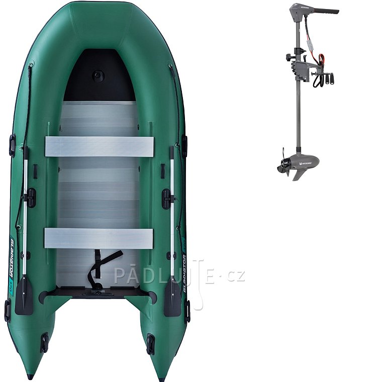 Člun GLADIATOR CLASSIC B370AL green - nafukovací člun s hliníkovou podlahou