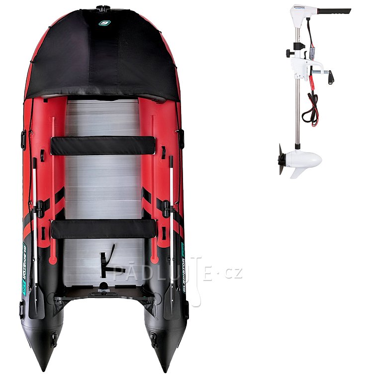 Člun GLADIATOR ACTIVE C420AL red black - nafukovací člun s hliníkovou podlahou