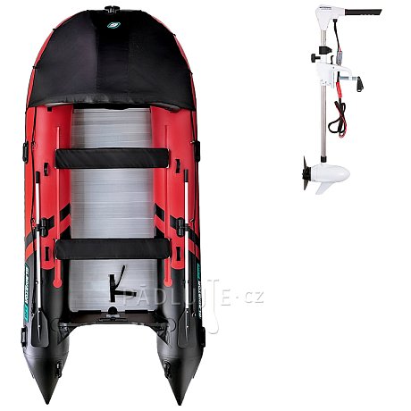 Člun GLADIATOR ACTIVE C420AL red black - nafukovací člun s hliníkovou podlahou