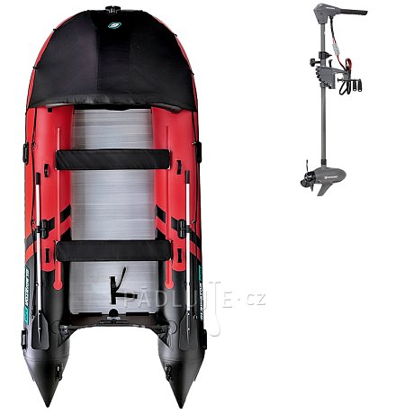 Člun GLADIATOR ACTIVE C420AL red black - nafukovací člun s hliníkovou podlahou