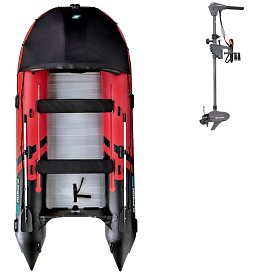 Člun GLADIATOR ACTIVE C420AL red black - nafukovací člun s hliníkovou podlahou