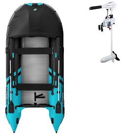 Člun GLADIATOR ACTIVE C420AL black turquoise - nafukovací člun s hliníkovou podlahou