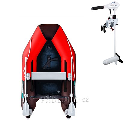 Člun GLADIATOR AK240AD red black - nafukovací člun s vysokotlakou podlahou