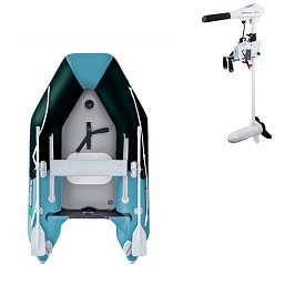 Člun GLADIATOR AK240AD black turquoise - nafukovací člun s vysokotlakou podlahou