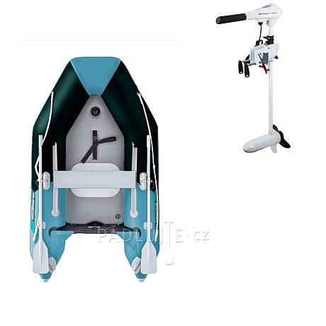 Člun GLADIATOR AK240AD black turquoise - nafukovací člun s vysokotlakou podlahou