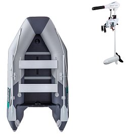 Člun GLADIATOR LIGHT AK280WF light dark gray - nafukovací člun s dřevěnou podlahou