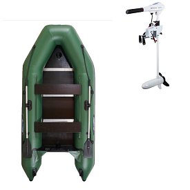 Člun GLADIATOR LIGHT AK280WF green - nafukovací člun s dřevěnou podlahou