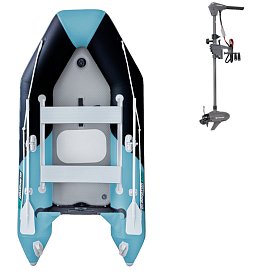 Člun GLADIATOR LIGHT AK300AD black turquoise - nafukovací člun s vysokotlakou podlahou