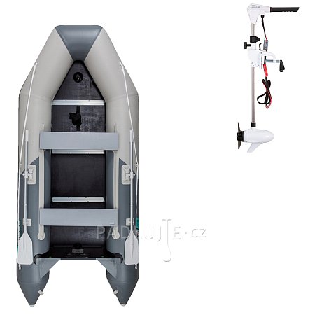Člun GLADIATOR LIGHT AK300WF light dark gray - nafukovací člun s dřevěnou podlahou