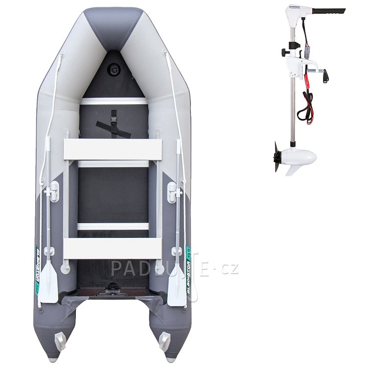 Člun GLADIATOR LIGHT AK340WF light dark grey - nafukovací člun s dřevěnou podlahou