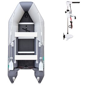 Člun GLADIATOR LIGHT AK340WF light dark grey - nafukovací člun s dřevěnou podlahou