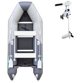 Člun GLADIATOR LIGHT AK340WF light dark grey - nafukovací člun s dřevěnou podlahou