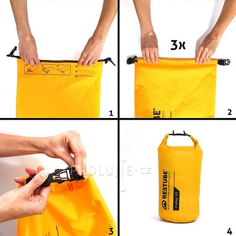 Vodotěsný vak RESTUBE 20l modrý pro paddleboard