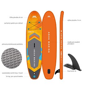Paddleboard AQUA MARINA GO TURBO 330  10'10'' s  motorem AQUA MARINA BlueDrive S Power fin
