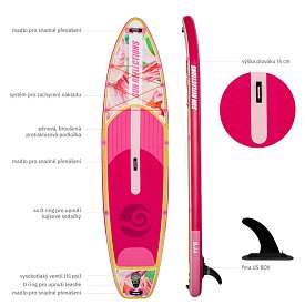 Paddleboard SUN REFLECTIONS XXL 11'6'' COMBO Soft blush - nafukovací
