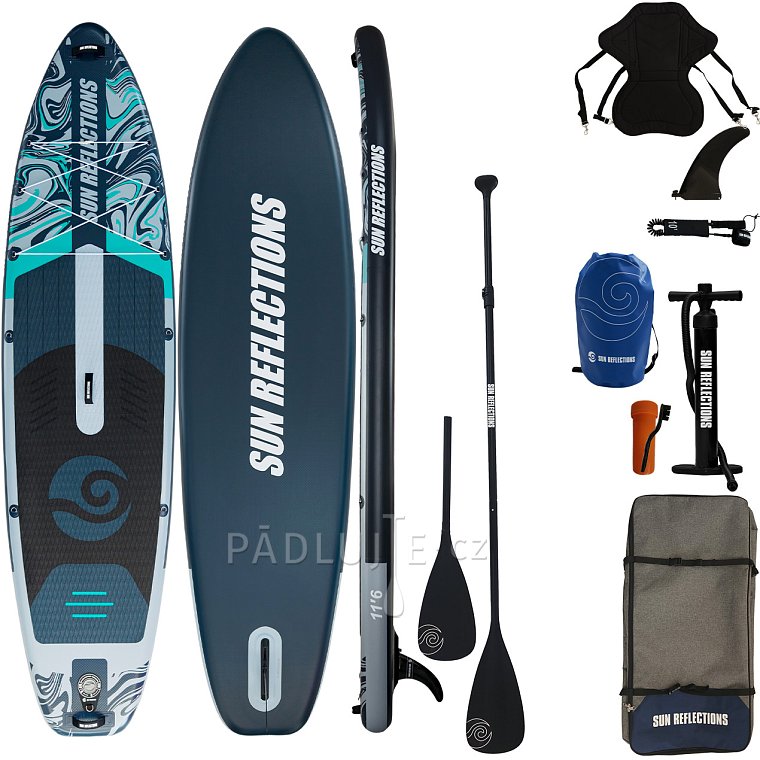 Paddleboard SUN REFLECTIONS XXL 11'6'' COMBO Forest Gray - nafukovací