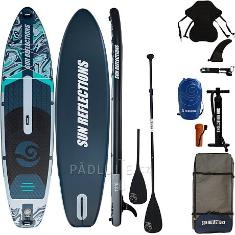 Paddleboard SUN REFLECTIONS XXL 11'6'' COMBO Forest Gray - nafukovací