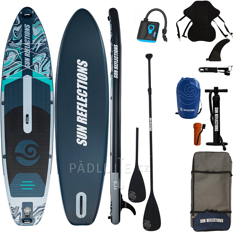 Paddleboard SUN REFLECTIONS XXL 11'6'' COMBO Forest Gray - nafukovací