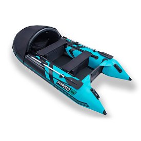 Člun GLADIATOR CLASSIC C330AD black turquoise - nafukovací člun s vysokotlakou podlahou