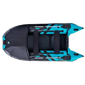 Člun GLADIATOR CLASSIC C330AD black turquoise - nafukovací člun s vysokotlakou podlahou