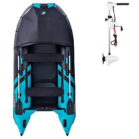 Člun GLADIATOR ACTIVE C330AD black turquoise - nafukovací člun s vysokotlakou podlahou