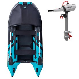 Člun GLADIATOR CLASSIC C330AD black turquoise - nafukovací člun s vysokotlakou podlahou
