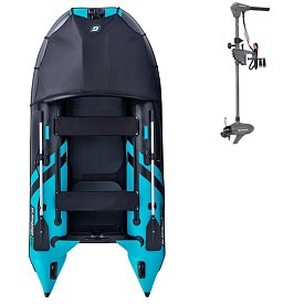 Člun GLADIATOR ACTIVE C330AD black turquoise - nafukovací člun s vysokotlakou podlahou