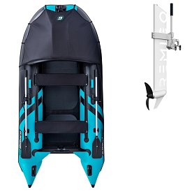 Člun GLADIATOR CLASSIC C330AD black turquoise - nafukovací člun s vysokotlakou podlahou