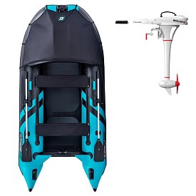 Člun GLADIATOR CLASSIC C330AD black turquoise - nafukovací člun s vysokotlakou podlahou