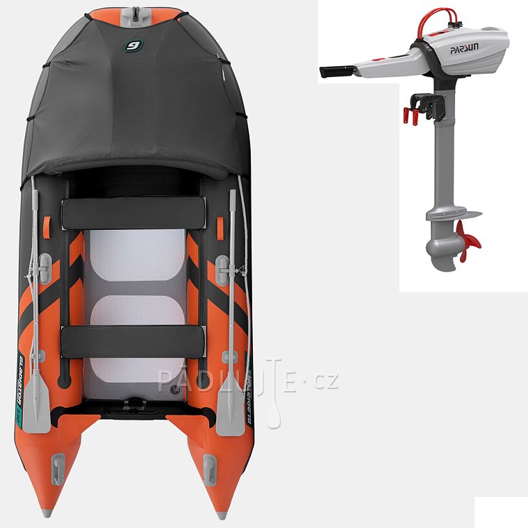 Člun GLADIATOR CLASSIC C330AD Orange - Dark gray - nafukovací člun s vysokotlakou podlahou